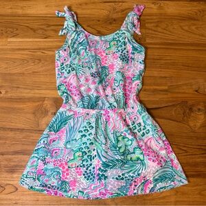 Lilly Pulitzer Sundari Dress Romper Girls’ XS 2-3  Bright and Colorful